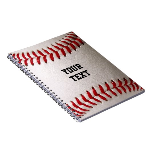 Baseball met  tekst notitieboek (Rechterzijde)