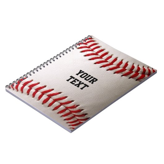 Baseball met  tekst notitieboek (Linkerzijde)