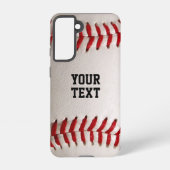 Baseball met  tekst samsung galaxy hoesje (Achterkant)