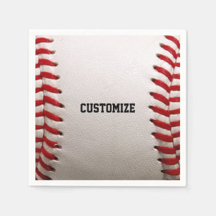 Baseball met  tekst servet