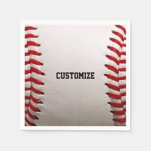 Baseball met  tekst servet (Voorkant)