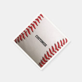 Baseball met  tekst servet (Hoek)