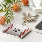 Baseball met tekst sleutelhanger (Zijkant)