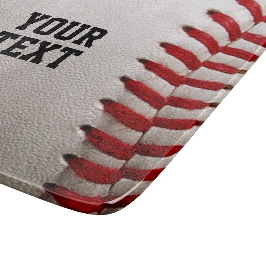 Baseball met tekst snijplank (Hoek)