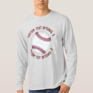 Baseball met tekst t-shirt