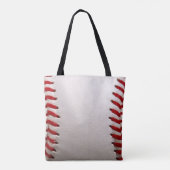 Baseball met  tekst tote bag (Achterkant)
