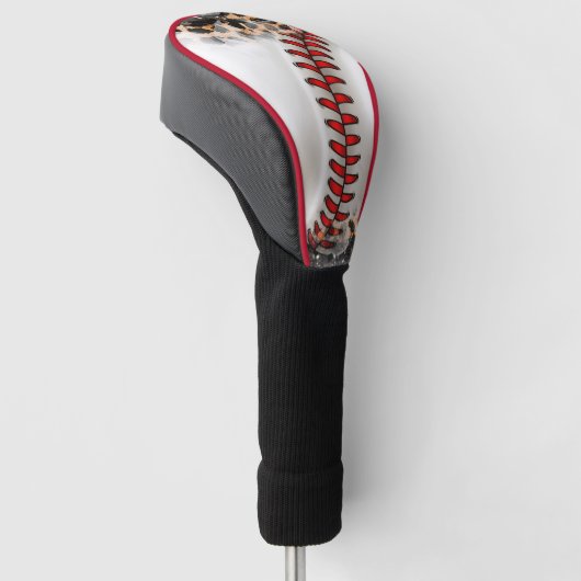 Baseball met Western Koeienhuid Golfheadcover (Schuin)