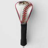Baseball met Western Koeienhuid Golfheadcover (Voorkant)