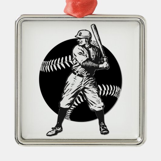 Baseball: Metalen Ornament (Voorkant)