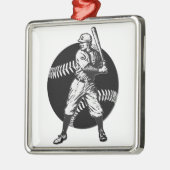 Baseball: Metalen Ornament (Links)