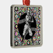 Baseball: metalen sieremens ornament (Rechts)