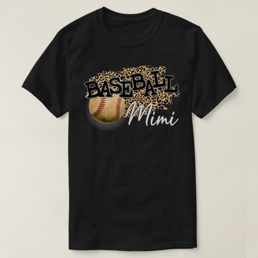 Baseball Mimi Leopard Mother's Day T-shirt (Design voorkant)