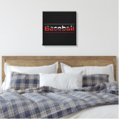 Baseball - Minimale kunststraal Canvas Afdruk (Insitu (Slaapkamer))