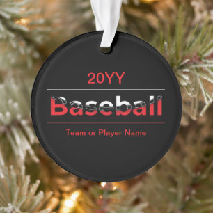 Baseball - Minimale kunststraal Ornament