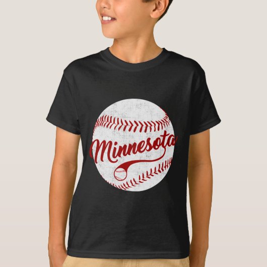 Baseball Minnesota Team Liefde Baseball Nationaal  T-shirt (Voorkant)