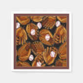 Baseball Mits Pattern Napkins Servet (Voorkant)