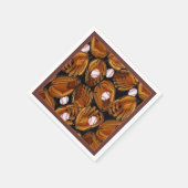 Baseball Mits Pattern Napkins Servet (Hoek)