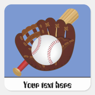 Baseball mitt ball bat gebruikelijke sticker