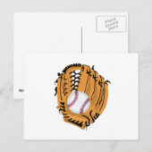 Baseball Mitt en Ball Briefkaart (Voorkant / Achterkant)