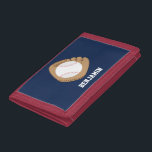Baseball Mitt en Ball Drievoud Portemonnee<br><div class="desc">Pas dit coole spel sport-themed ontwerp met een naam of een douanebericht aan.</div>