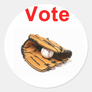 Baseball mitt romney 2012 ronde sticker