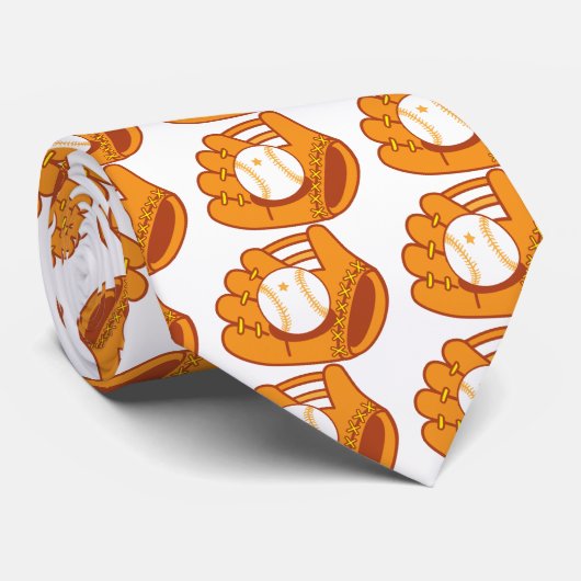 Baseball mitt stropdas (Opgerold)