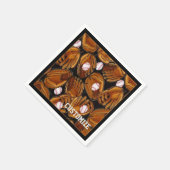 Baseball Mitts Pattern Napkins Servet (Hoek)