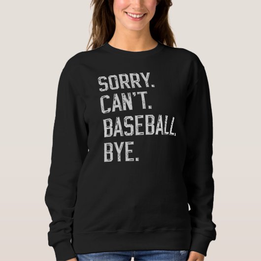 Baseball | Moderne Moeder Kinder Moederdag Zwart Trui (Voorkant)