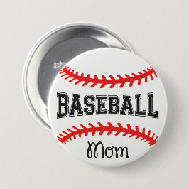 Baseball Moeder 3” Ronde Knop Button 7,6 Cm