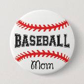Baseball Moeder 3” Ronde Knop Button 7,6 Cm (Voorkant)