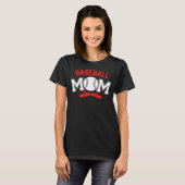 Baseball Moeder Baseball Speler Voor Moederdag T-shirt (Voorkant volledig)