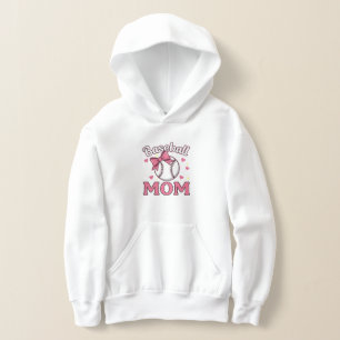 Baseball Moeder Cute Roze Strik Ontwerp