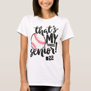 Baseball Moeder Dat Is Mijn Senior Jersey Nummer N T-shirt