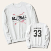Baseball Moeder Gepersonaliseerde Rug Baseball Sti Trui
