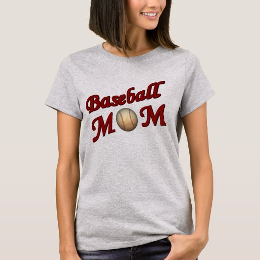 Baseball Moeder Schattig T-shirt (Voorkant)