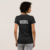 Baseball Moeder Script Bella & Canvas Zwart T-shirt (Achterkant volledig)
