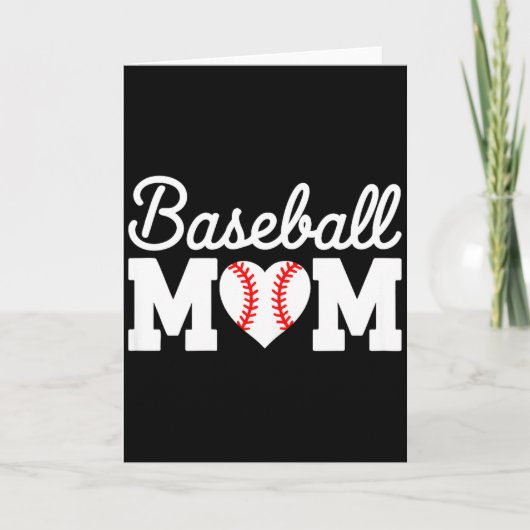Baseball moeder shirt vrouwen baseball hart moeder kaart (Voorkant)