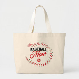 Baseball Moeder SUPER TOTE! Grote Tote Bag