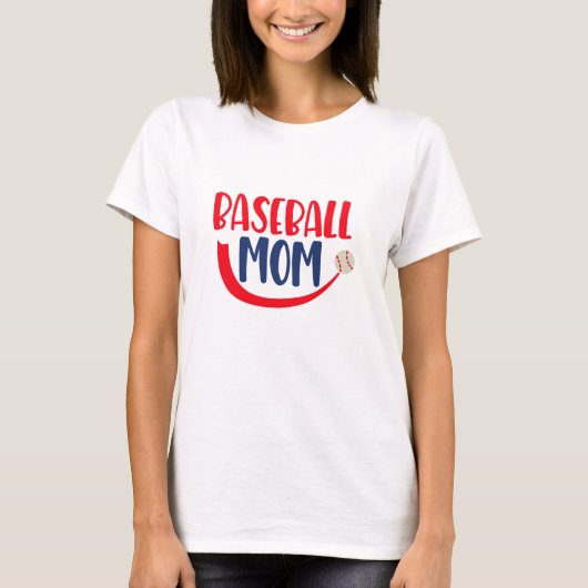Baseball-moeder T-shirt (Voorkant)