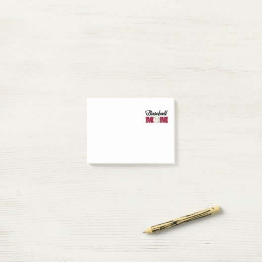 Baseball Moeder vierkant Post-it® Notes (Op bureau)