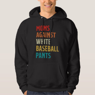 Baseball Moeder Vintage Moeders Tegen Witte Baseba Hoodie