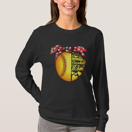 Baseball Mom Ballers Funny Softball Womens T-shirt (Voorkant)