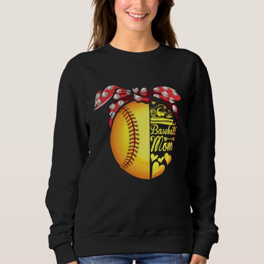 Baseball Mom Ballers Funny Softball Womens Trui (Voorkant)