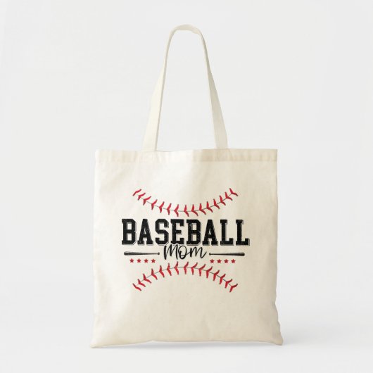 Baseball Mom Baseball Bat & Thread Tote Bag (Voorkant)