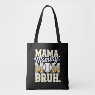 Baseball Mom Bruh Grappig Ice Cream Drip Design Tote Bag