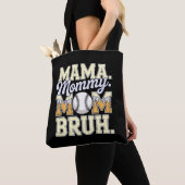 Baseball Mom Bruh Grappig Ice Cream Drip Design Tote Bag (Dichtbij)