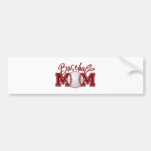 Baseball MOM Bumpersticker (Voorkant)