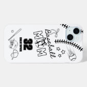 Baseball Mom Coquette Bow Case-Mate iPhone Case (Achterkant (horizontaal))