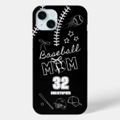 Baseball Mom Coquette Bow Case-Mate iPhone Case (Achterkant)