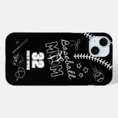 Baseball Mom Coquette Bow Case-Mate iPhone Case (Achterkant (horizontaal))